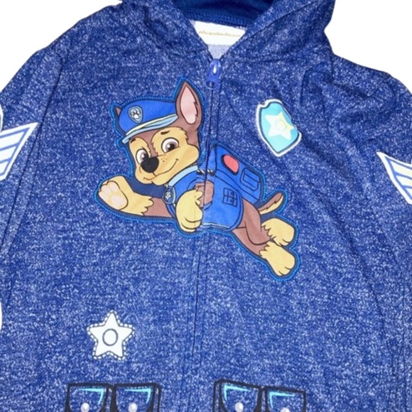 Paw Patrol Chase Jacket 5T Hooded Long Sleeved Zip Up Hoodie - Picture 2 of 5